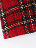 Tweed women red plaid blazers 2021winter women vintage jackets female patchwork blazer coats girls chic outfit clothes