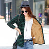 Brand Winter Warm Women Velvet Thicke Plaid Shirt Style Coat Jacket Women Clothes Tops Female Casual Jacket Outerwear