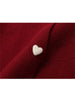 Spring Red Cardigan Sweaters For Women Loose Peter Pan Collar Elegant Korean Single Breasted Female Knit Cardigans Coat Top