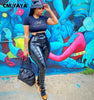 Women Faux Leather Zipper Splicing Pants Leggings High Waist Pencil PU Trousers Draped Streetwear Pants