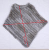 Genuine Rabbit Fur Knitted Natural Fur Poncho Wrap Coat Shawl Lady Scarf Natural Fur Wedding Party Cape