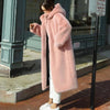 Women Winter Faux Fur Coat Hooded Long Fur Coats Thick Warm Female Plush Plus Size Loose OverCoat