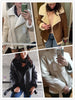 Winter Coats Women Thick Faux Leather Fur Sheepskin Coat Female Fur Spliced Jacket Aviator Outwear Casaco Feminino