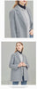 Handmade 90%Wool Women Plaid Blazer Coat Elegant Chic Wool Blend Khaki Blue Winter Coats