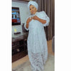 African White Lace Dresses for Women African Women Plus Size Long Dress African Clothes Women