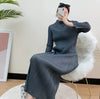 Tianpei Pleats Spring Autumn Winter Women Long Sleeve Comfortable Dress Korean Style Casual Designer Clothes