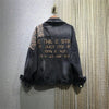 Embroidery Leopard Jeans Jacket Feminine Short Coats Distressed Brushed Streetwear Loose Spring Autumn Outwear Women's Jackets