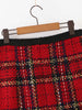 Tweed women red plaid blazers 2021winter women vintage jackets female patchwork blazer coats girls chic outfit clothes