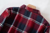 Long Sleeve Sleeping Shirt Nightwear Dress for Woman Plaid Multi Colors Plus Size Shirt Nightdress Cardigan Nighty for Ladies