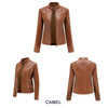 Leather Jacket Women Spring Autumn Jackets Ladies Motorcycle Large Size Stand Collar PU Leather Jacket Female Outerwear 3XL