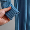 elegant OL turtleneck slim long Sweater dress women Thick knit Autumn Winter dress female Slim A-line basic dress casual
