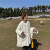 Women White Duck Down Coat Winter Female Scarf OverSize Jackets Round Neck Loose Thicken Parkas Warm Outwear