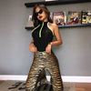 high waist leopard print flare leggings autumn winter women sexy bodycon trousers club pants