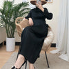 Tianpei Pleats Spring Autumn Winter Women Long Sleeve Comfortable Dress Korean Style Casual Designer Clothes