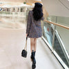 Spring Autumn Small Fragrance Wind Temperament Plaid Tweed Jacket Women Mid-length All-match Woolen Coat