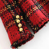 Tweed women red plaid blazers 2021winter women vintage jackets female patchwork blazer coats girls chic outfit clothes