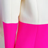 High Street Designer Runway Suit Set Women's Single Button Color Block Blazer Flare Pants Suit