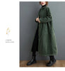 Winter Women Trench Fleece Long-sleeved Loose Corduroy Solid Color Vintage Casual Women Long Warm Coat YoYiKamomo