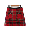 Tweed women red plaid blazers 2021winter women vintage jackets female patchwork blazer coats girls chic outfit clothes