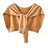 Korean Woman's Neck Guard Fake Collar Scarve Cashmere Warm Knitted Shawl Winter Wool Blouse Shoulders Cape Knotted Scarf Q36