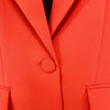 Designer Blazer Suit Set Women's Single Button Red Blazer Flare Pants Suit