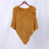 Genuine Rabbit Fur Knitted Natural Fur Poncho Wrap Coat Shawl Lady Scarf Natural Fur Wedding Party Cape