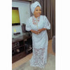 African White Lace Dresses for Women African Women Plus Size Long Dress African Clothes Women