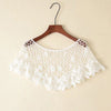 Women Vintage Crochet Knit Cape Elegant Cute Lace Short Hollow Out Shawls Shrug Poncho Wedding Bridal Evening Dress Lace Scarf