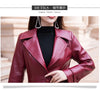 Maxi Fit and Flare Leather Trench Coat for Women Spring Long Designer Clothing Women Long Sleeve Lapel