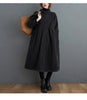 Winter Women Trench Fleece Long-sleeved Loose Corduroy Solid Color Vintage Casual Women Long Warm Coat YoYiKamomo