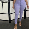 Womens Stretchy Pants Plus Size Elastic Comfort Europen Style Elastic Waist Pencil Trousers Tapered Skinny