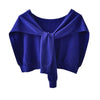 Korean Woman's Neck Guard Fake Collar Scarve Cashmere Warm Knitted Shawl Winter Wool Blouse Shoulders Cape Knotted Scarf Q36
