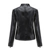 Leather Jacket Women Spring Autumn Jackets Ladies Motorcycle Large Size Stand Collar PU Leather Jacket Female Outerwear 3XL