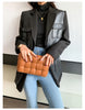 Autumn Black Wool Blends Patchwork Leather Jacket Women with Many Pockets Long Sleeve Korean Streetwear