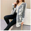 Winter Cardigan Sweater Women's Mid-length Buttons Sexy Slim Imitation mink cardigan Jacket Female Knitted Sweater Tops