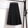 Autumn Winter Knit 2 Piece Set Women Office Lady Single Breasted Sweater Cardigan+Pleated Long Skirt Suit Sets