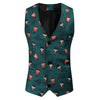 Men Casual Suit Blazer Vest Pants Christmas Print Street Hiphop  Slim Banquet Party Men Suits
