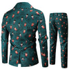 Men Casual Suit Blazer Vest Pants Christmas Print Street Hiphop  Slim Banquet Party Men Suits