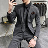 (Jacket+Pants)  Boutique  Mens Plaid Casual Business Suit High-end Social Formal Suit 2 Pcs Set Groom Wedding