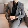(Jacket+Pants)  Suits   Men  Low Price Business Wedding Groom Pure Color Blazers Trousers 2 Pcs Set