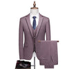 ( Jacket + Vest + Pants )    Boutique Plaid Mens Casual Business Suit Groom Wedding Dress Formal Slim Plaid Suit