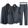 Large size  high-end men's suit (suit + vest +trousers) plus fat plus business formal suit coat wedding dress three-piece set
