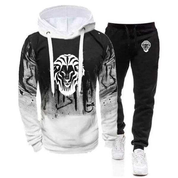 Leon Athletic Club de Bilbao  Men's  Print Gradient Hoodies Casual Sweatpant Jackets Sport Hip Hop Coats + Trousers Suits