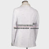Boyfriend Suits White Floral Blazer Men's 3 Pieces Beaded Lapel Jacket Vest Pants Groom Wear Wedding Tuxedo Prom Dress