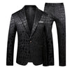 Jacquard Suit Men Business Banquet Wedding Party Groom Swallowtail Dress Men's Slim Fit Blazers Pants Large Size 6XL