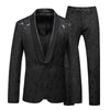 Jacquard Suit Men Business Banquet Wedding Party Groom Swallowtail Dress Men's Slim Fit Blazers Pants Large Size 6XL