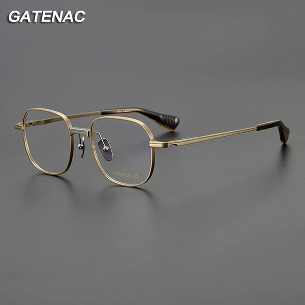 Luxury Pure Titanium Glasses Frame Men Women Vintage Myopia Prescription Eyeglasses Frame    Retro Designer Brand Eyewear