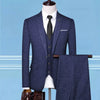 Men's Business Formal Slim Suit 3-piece Blazer Vest Pants Men's Boutique  Bridegroom Wedding High-end Casual Suit