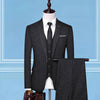 Men's Business Formal Slim Suit 3-piece Blazer Vest Pants Men's Boutique  Bridegroom Wedding High-end Casual Suit