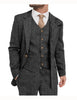 Men's Herringbone Pattern Blazer Men's Business Slim Tuxedo Wool Blazer + Vest + Pants Party Wedding Banquet Prom Terno Masculin